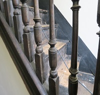 A Georgian balustrade after waxing to retain its patina